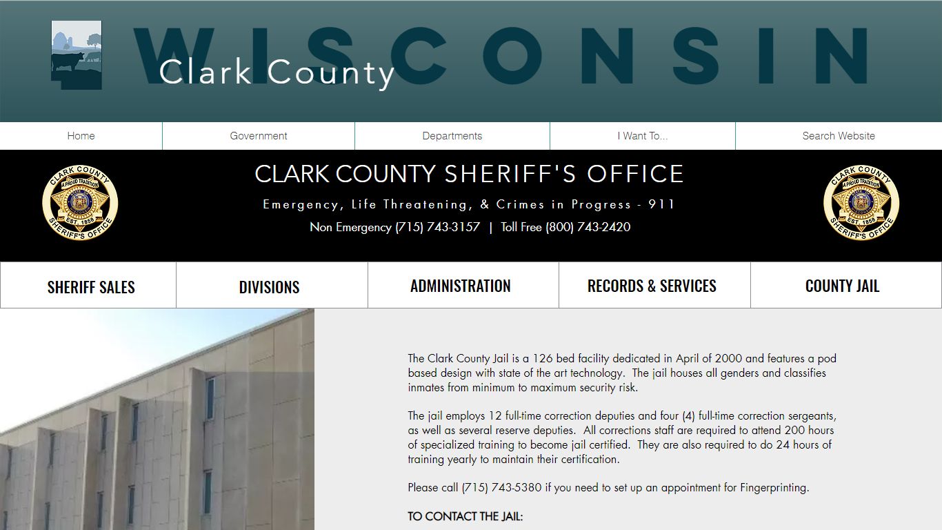SHO: County Jail | Clark County WI